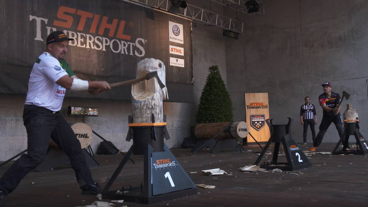 Timbersports: „Kämpfen um 100stel“