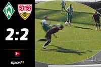Der VfB Stuttgart sah in der Fußball-Bundesliga gegen Werder Bremen schon wie der sichere Sieger aus. Doch in der Nachspielzeit traf Werder doch noch zum umstrittenen Ausgleich.