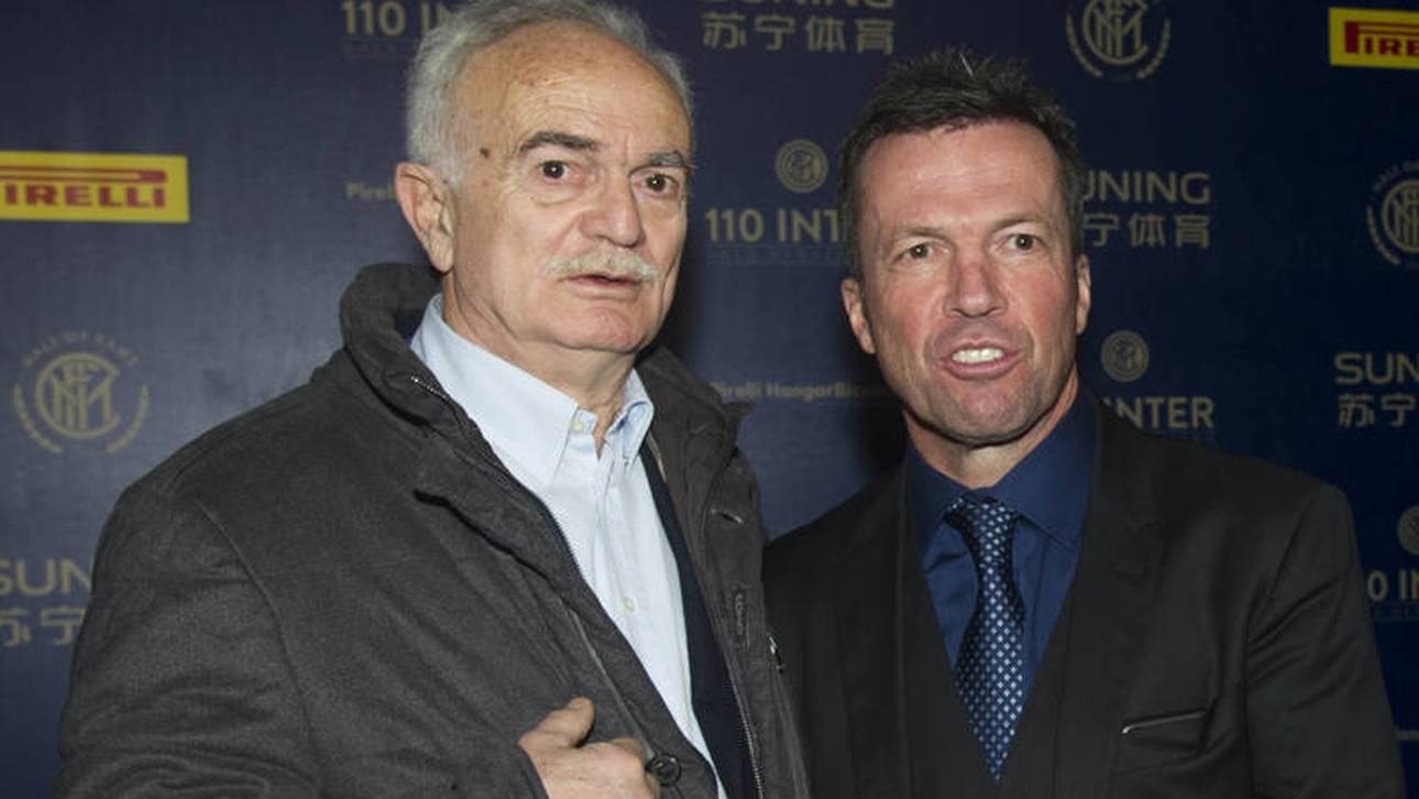 Sandro Mazzola und Lothar Matthäus bei der Feier zum 110. Geburtstag Inter Mailands 2018