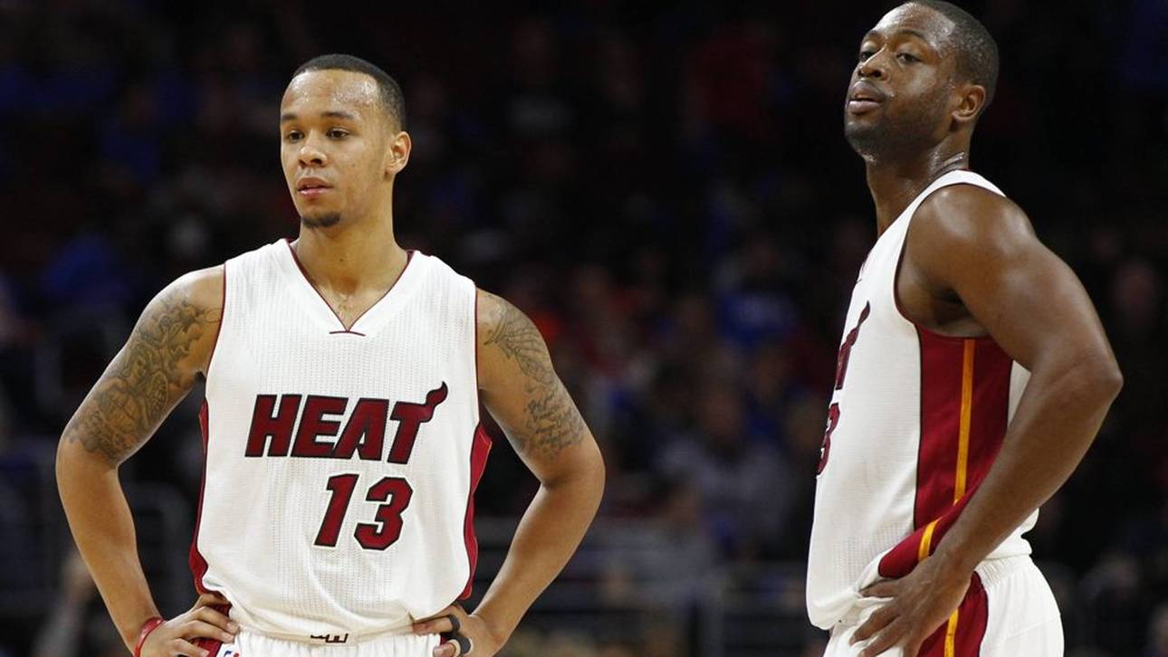 Shabazz Napier spielte bei den Miami Heat noch mit Dwyane Wade (r.) zusammen - aber nicht mit LeBron James