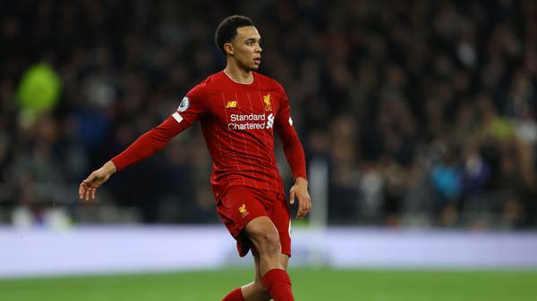 LONDON, ENGLAND - JANUARY 11: Trent Alexander-Arnold of Liverpool in action during the Premier League match between Tottenham Hotspur and Liverpool FC at Tottenham Hotspur Stadium on January 11, 2020 in London, United Kingdom. (Photo by Richard Heathcote/Getty Images)