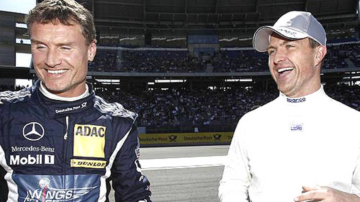 Dort fährt er gemeinsam mit dem Schotten David Coulthard (l.), den es nach 13 GP-Siegen in der Formel 1 ebenfalls in die DTM zieht