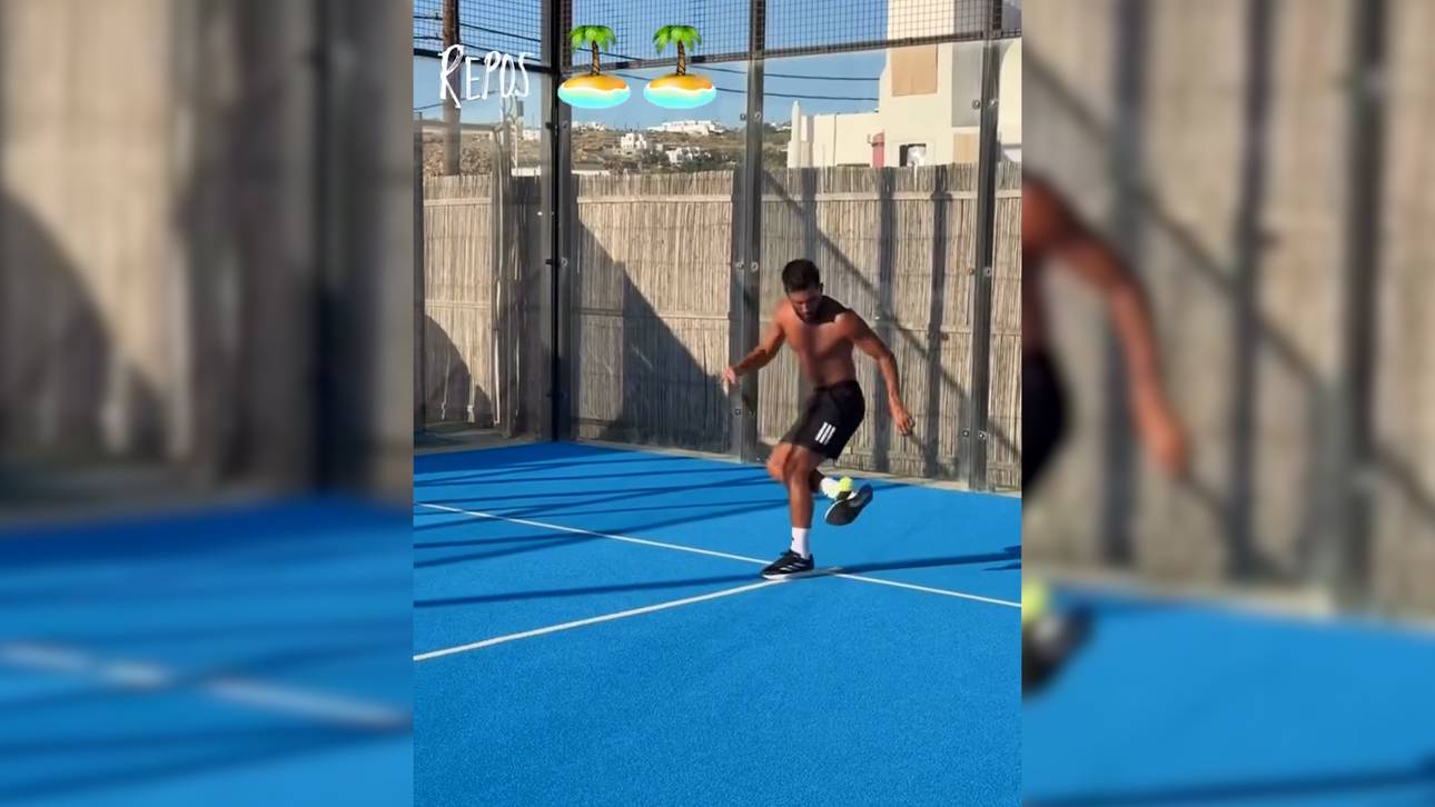 Ex-BVB-Flirt spielt Padel mit den Füßen