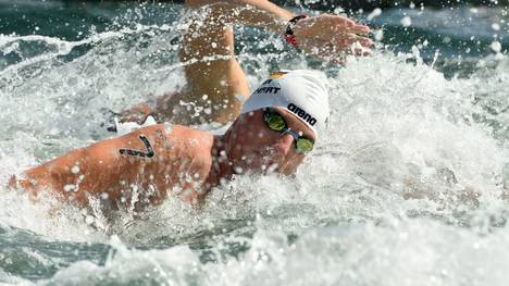 Christian Reichert schwamm sich in Rio über die 10 km Schwimmen in die Top Ten 