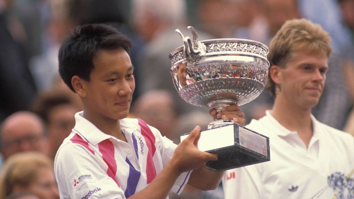 Michael Chang gewann das Finale der French Open 1989 gegen Stefan Edberg