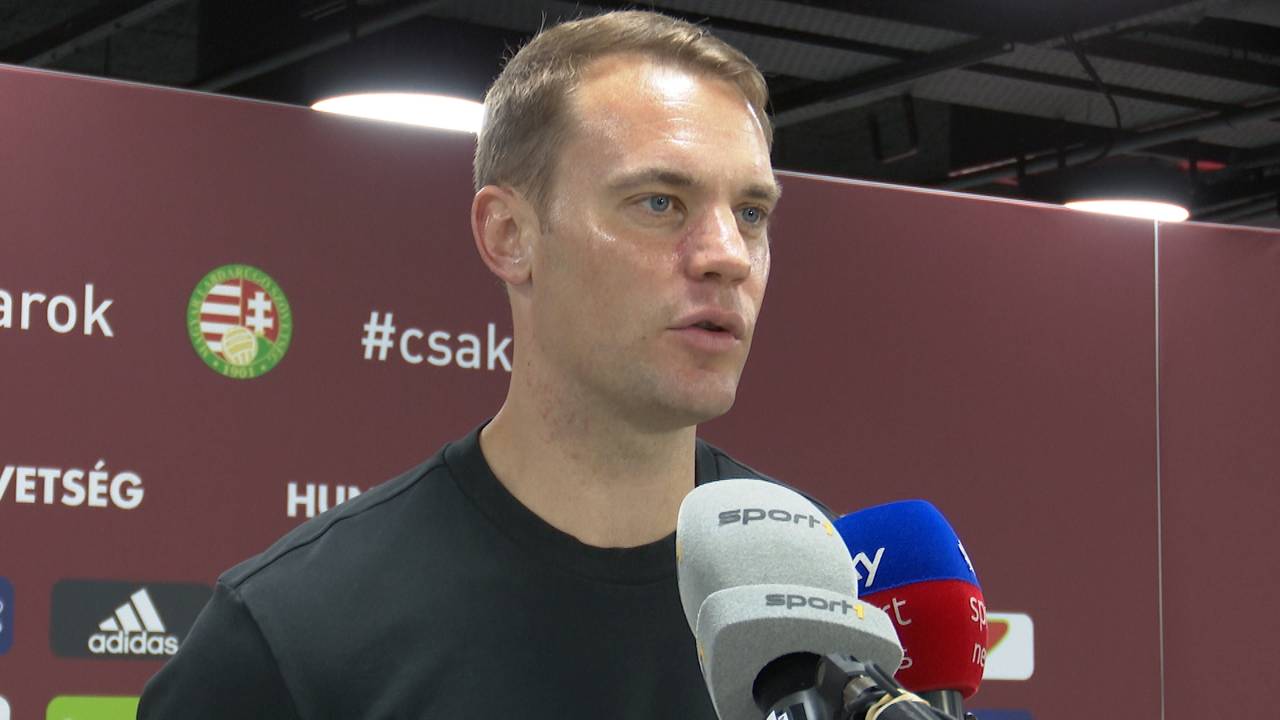 Nationaltorhüter Manuel Neuer nach dem Nationsleague Spiel gegen Ungarn