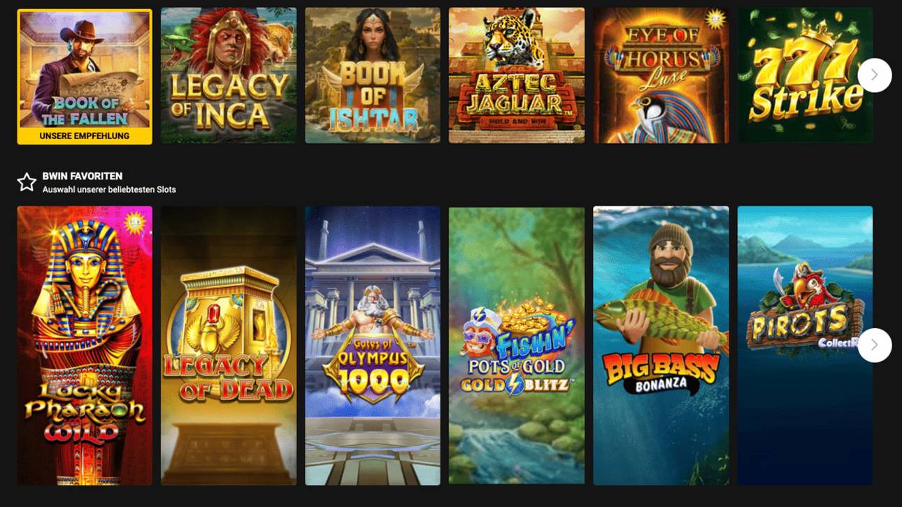 Bei Bwin erwartet dich eine gewaltige Slot-Auswahl