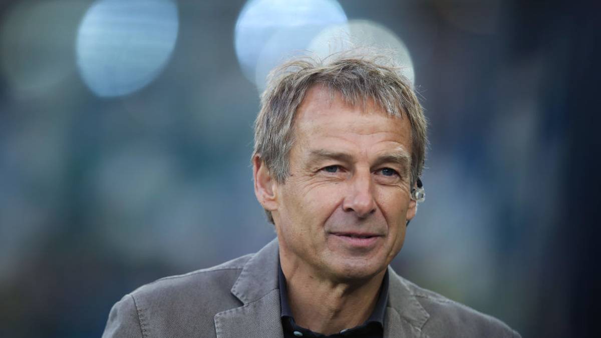 BELFAST, NORTHERN IRELAND - SEPTEMBER 09:  Juergen Klinsmann looks on prior to the UEFA Euro 2020 qualifier match between Northern Ireland and Germany at Windsor Park on September 09, 2019 in Belfast, Northern Ireland. (Photo by Alex Grimm/Bongarts/Getty Images)