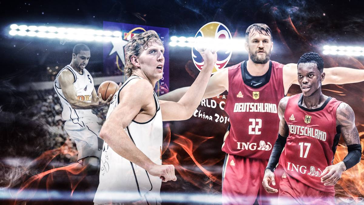 Nach einer längeren Durststrecke will die deutsche Basketball-Nationalmannschaft bei der Weltmeisterschaft in China wieder für Furore sorgen. Die einzige WM-Medaille holte das DBB-Team 2002 mit Bronze. Hat das aktuelle Team ähnliches Potenzial? SPORT1 macht den Vergleich 