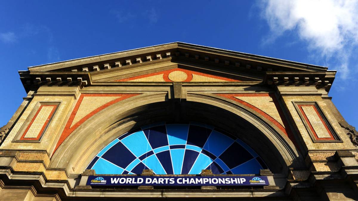 LONDON, ENGLAND - DECEMBER 14: General view outside the venue prior to the start of play on Day Two of the 2020 William Hill World Darts Championship at Alexandra Palace on December 14, 2019 in London, England. (Photo by Alex Burstow/Getty Images)