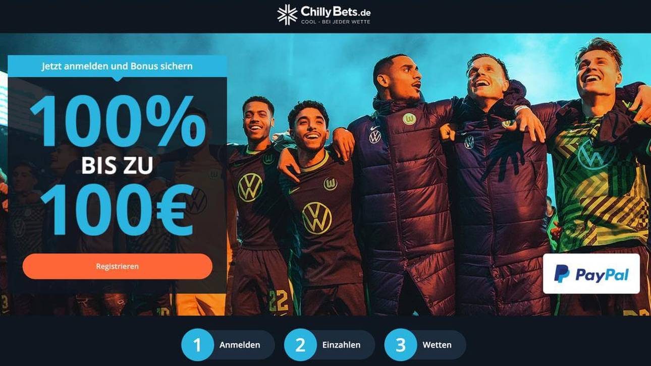 Neukunden bei Chillybets bekommen einen 100 % Bonus bis 100 €. 18+ | Die AGB gelten.