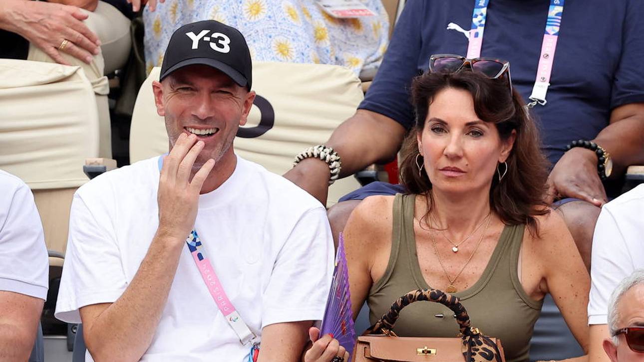 Zinédine Zidane war auch beim Tennis zu Gast