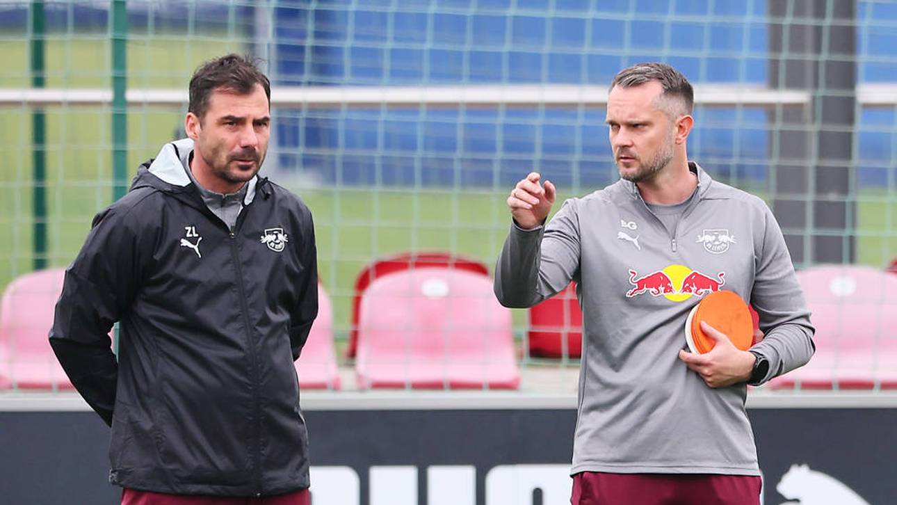 In Leipzig arbeitete Gaul (r.) als Co-Trainer von Zsolt Löw (l.)