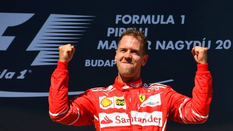 Ferrari-Fahrer Sebastian Vettel führt in der Formel 1 die WM an