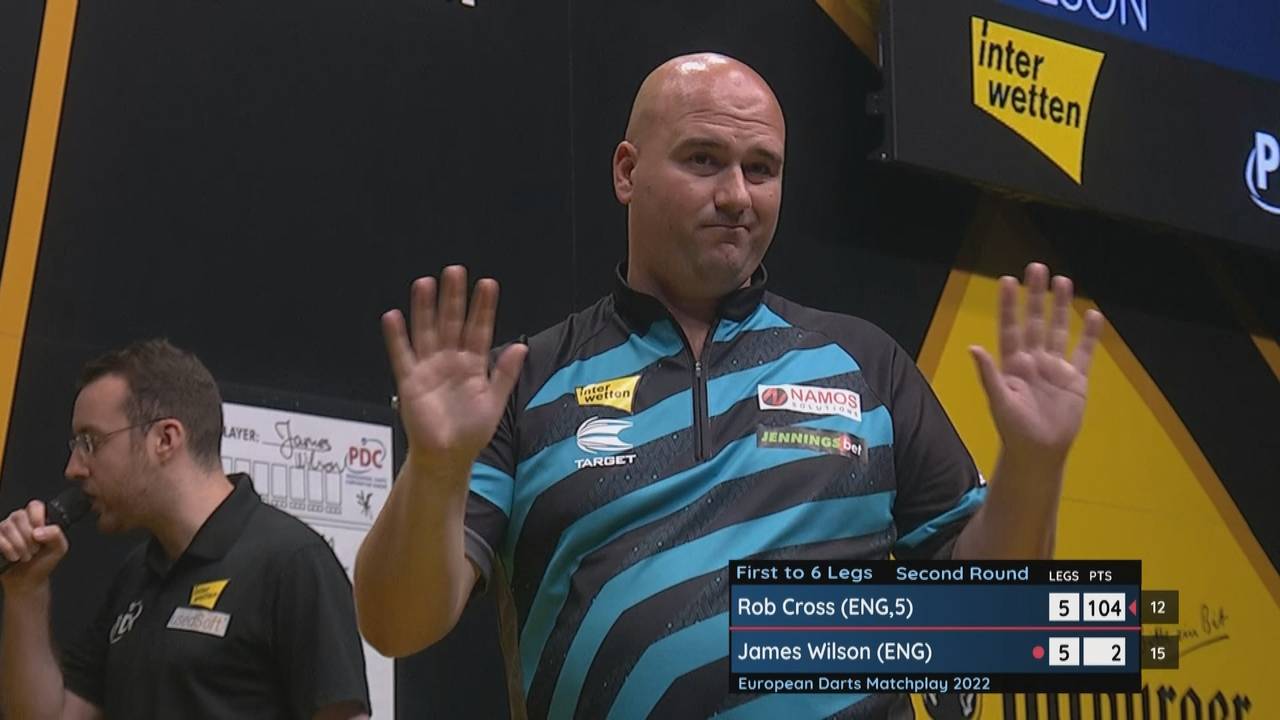 European Darts Matchplay: Rob Cross schlägt James Wilson in Trier