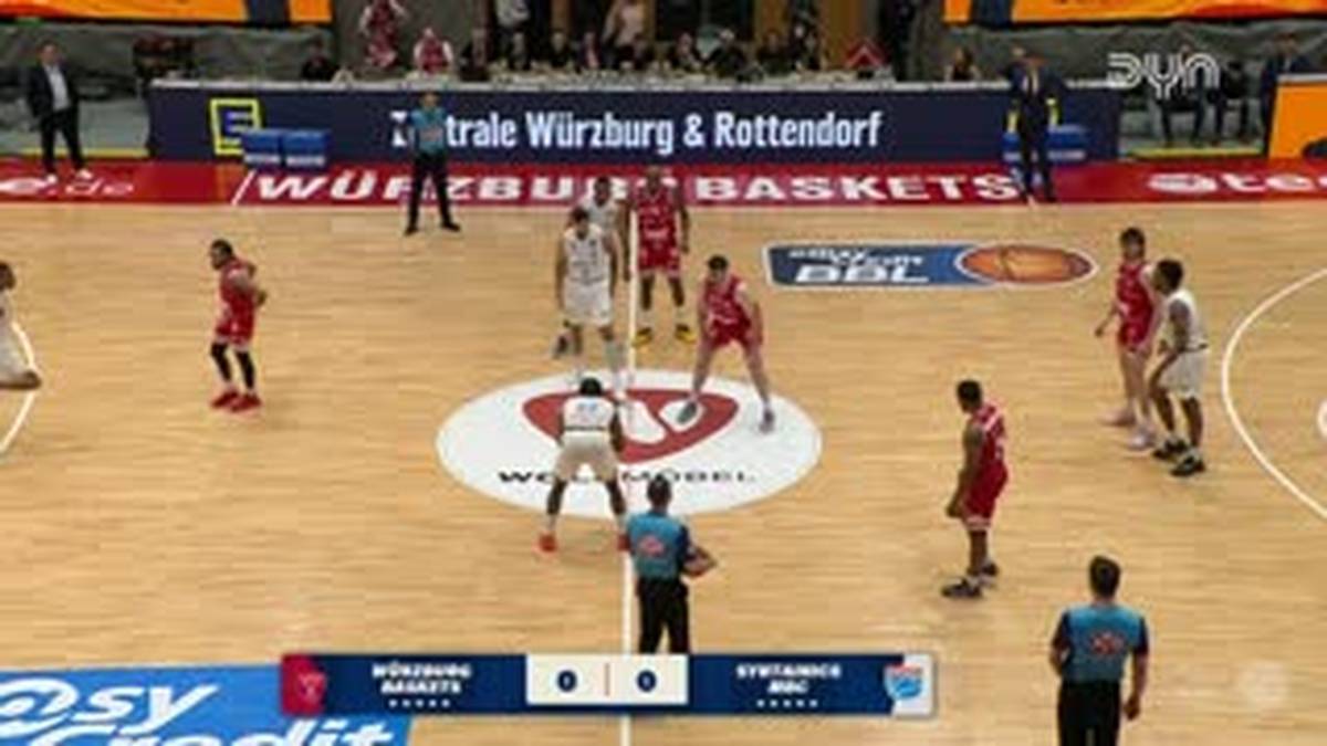 Spiel Highlights zu Würzburg Baskets - SYNTAINICS MBC (1)