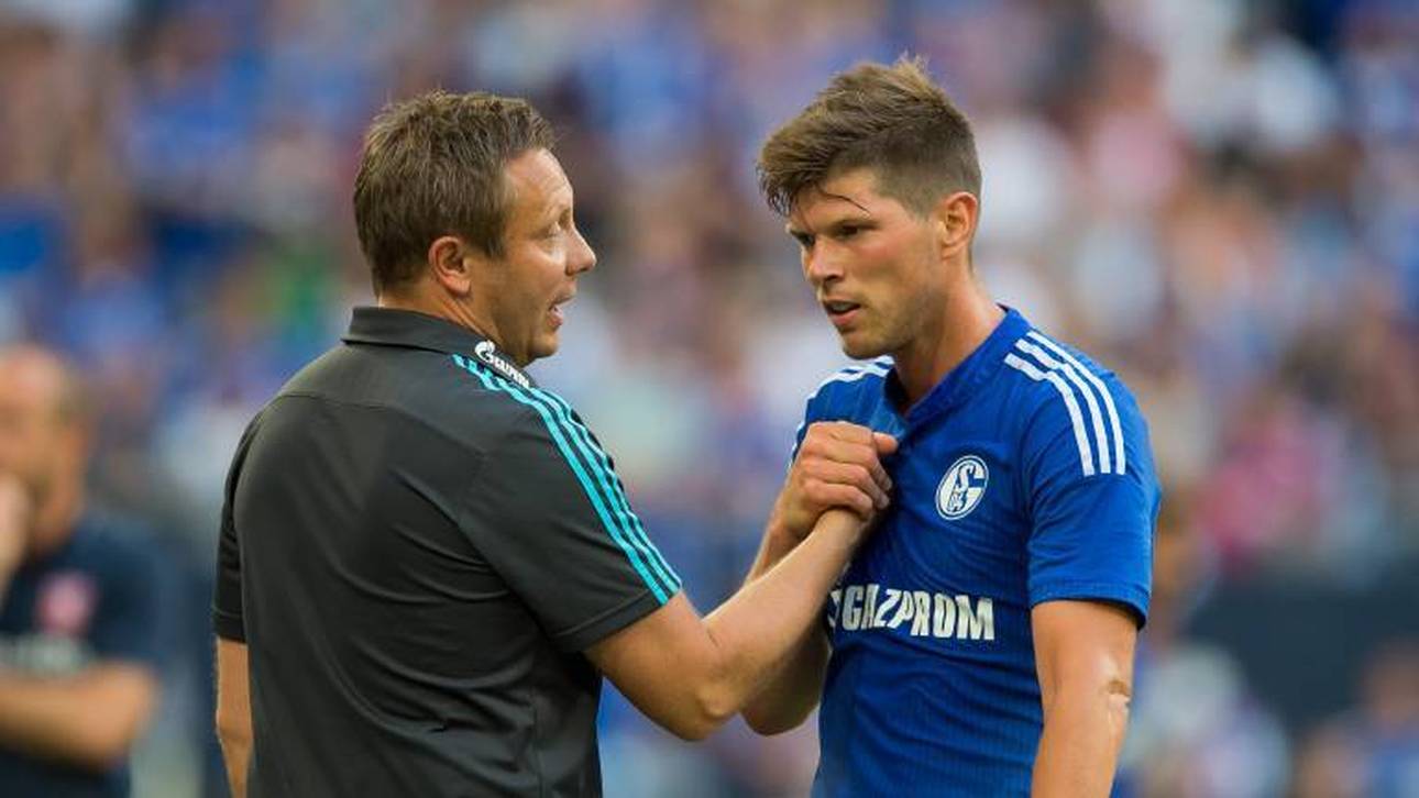 André Breitenreiter (l.) war in der Saison 2015/2016 auf Schalke der Trainer von Klaas-Jan Huntelaar
