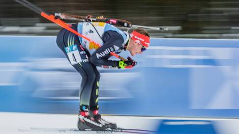Benedikt Doll beim Biathlon-Weltcup in Ruhpolding