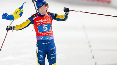 Sebastian Samuelsson feierte das schwedische Staffel-Gold ausgelassen