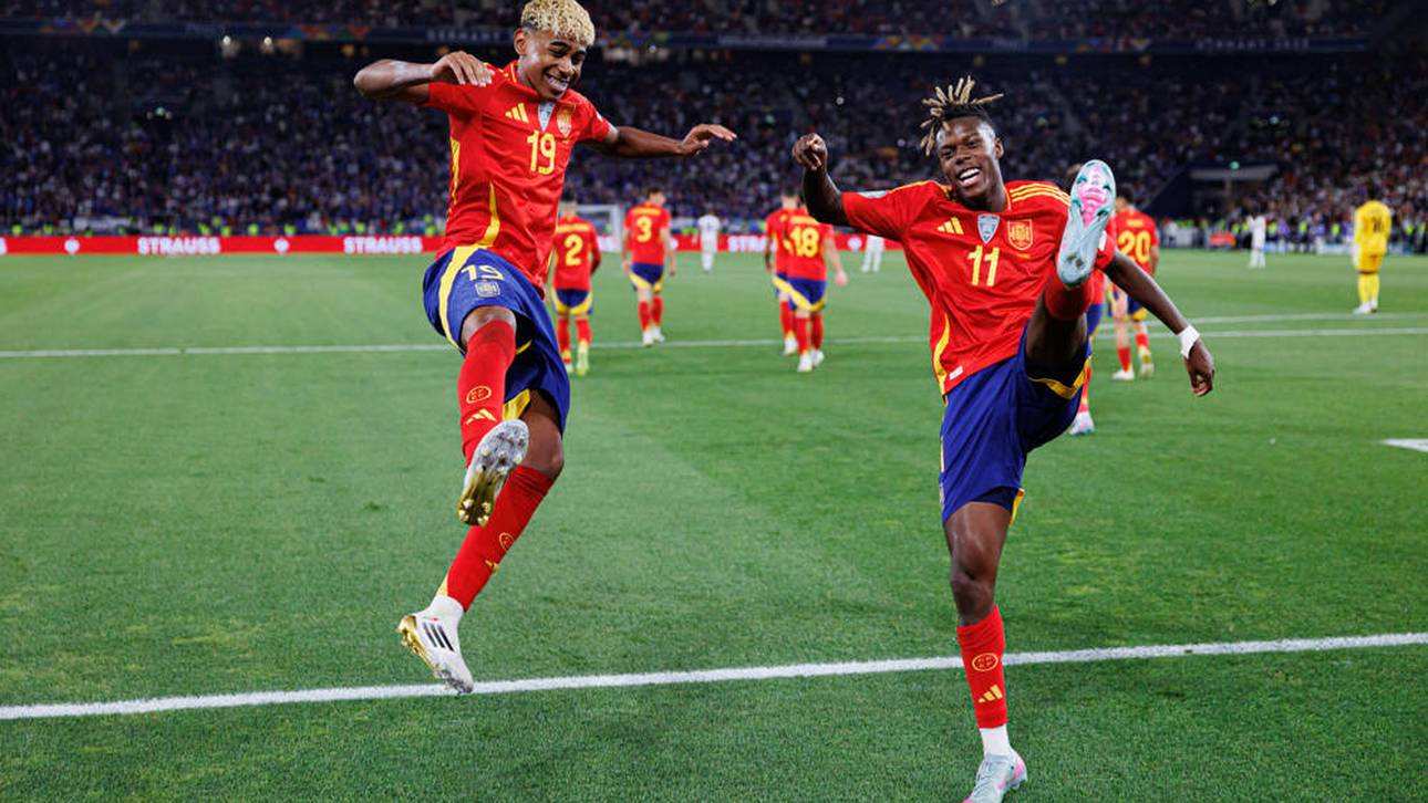 Yamal-Show bei wildem Spektakel