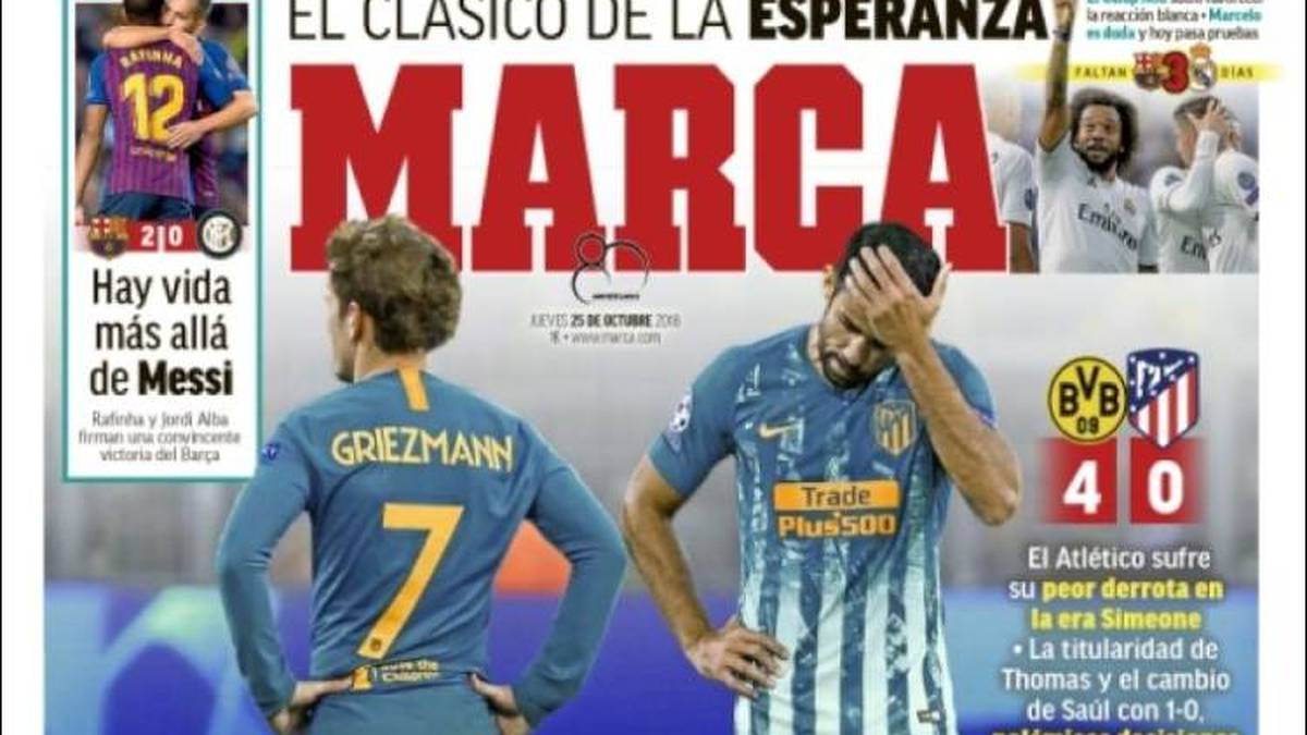 MARCA: So reicht's nicht fürs Endspiel zuhause (...) Die Leistung von Achraf Hakimi in dieser Saison ist ein Beispiel dafür, wie wichtig es ist, einem jungen Fußballer Spielminuten zum Wachsen zu geben