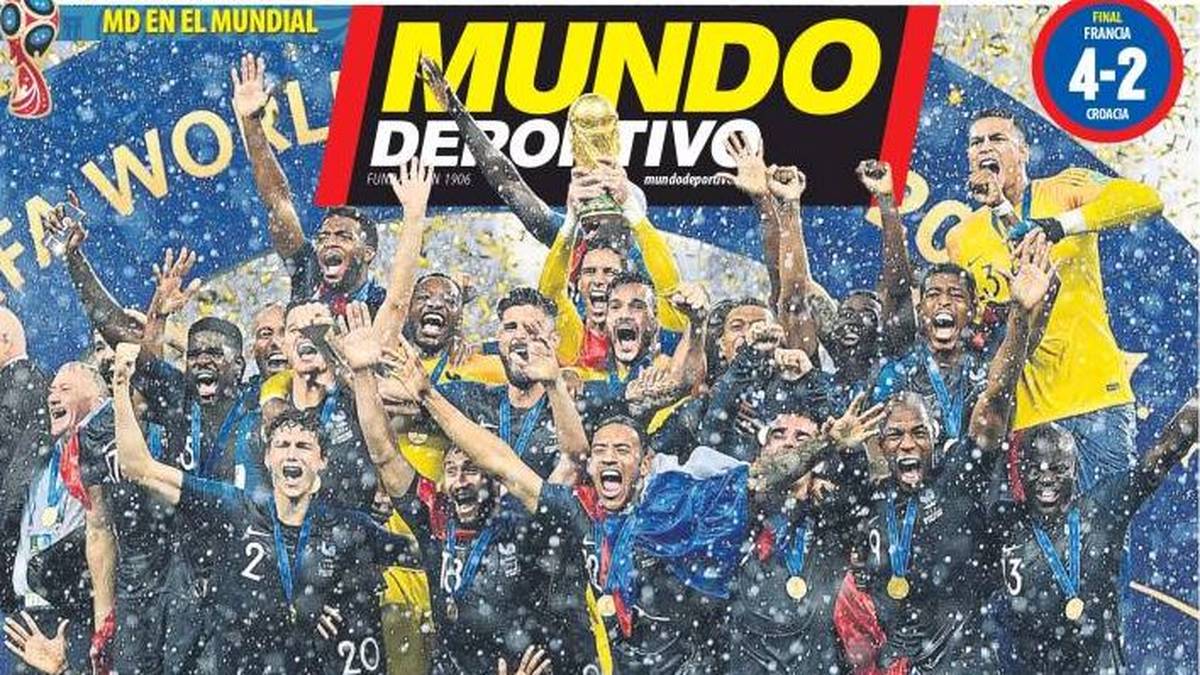 EL MUNDO DEPORTIVO: "Frankreich wird Weltmeister ohne Glanz. Der Videobeweis wurde zum negativen Protagonisten, es war ein recht zweifelhafter Elfmeter. Der argentinische Schiedsrichter Nestor Pitana war ein Desaster. Kroatien kann man wenig vorwerfen, sie haben sich nie aufgegeben und haben alles versucht. Zlatko Dalic ist der Trainer dieser Weltmeisterschaft"