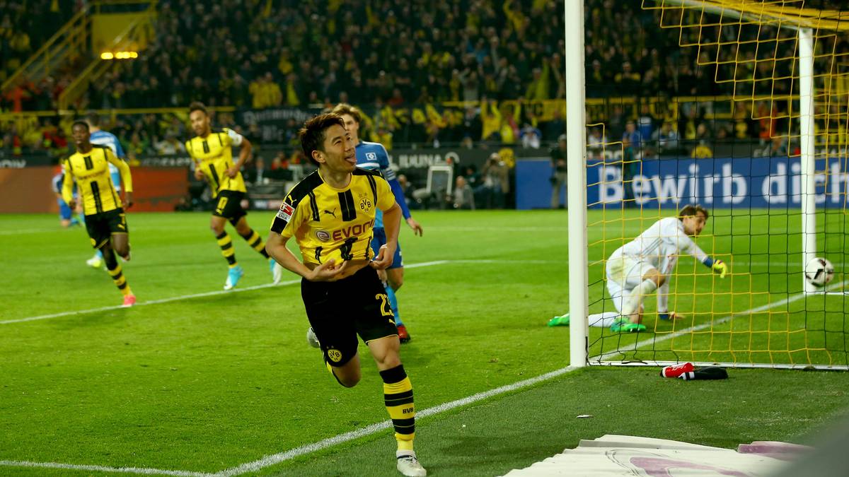 In der 81. Minute erlöst Shinji Kagawa die Borussen und trifft uzm 2:0