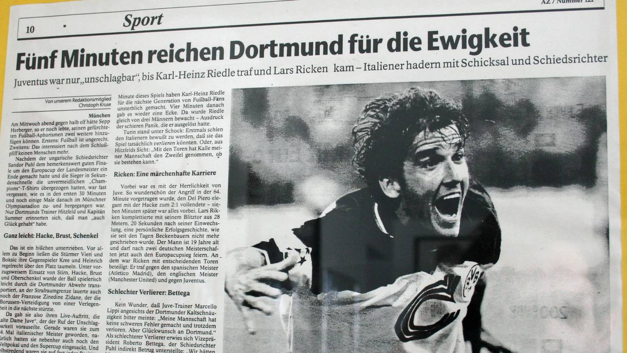 Zeitungsartikel über Karl Heinz Riedle