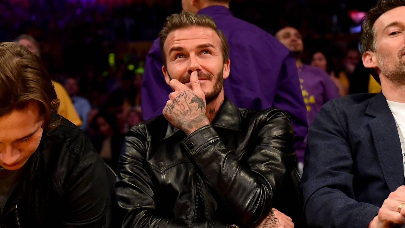 Beckham hilft alter Dame nach Sturz