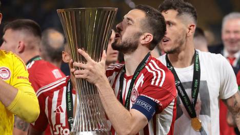 Konstantinos Fortounis gewann mit Olympiakos die Europa Conference League