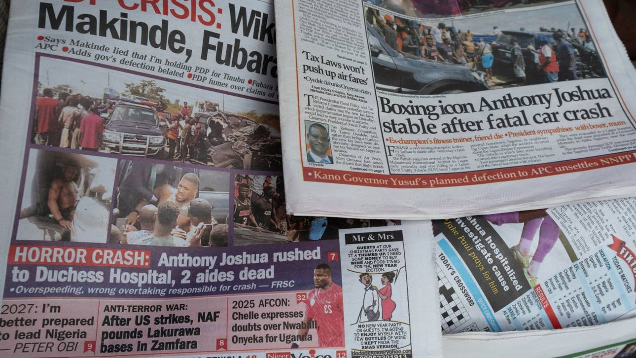 Großes Thema in den Zeitungen: Joshuas "Horror Crash"