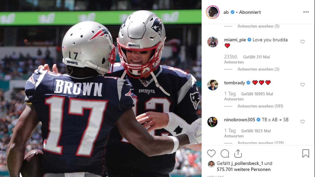 Antonio Brown, Tom Brady