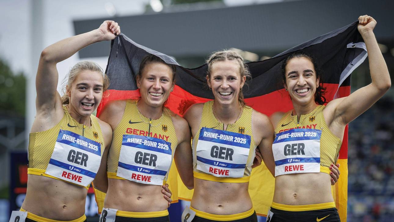 4x400m-Staffel holt deutsches Gold
