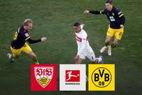 Borussia Dortmund kann wie schon im letztjährigen Meister-Endspurt nicht beim VfB Stuttgart gewinnen - nach einer ganz schwachen Vorstellung setzt es beim Überraschungsteam eine völlig verdiente Pleite.