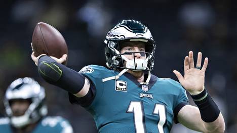 Eagles-Quarterback Carson Wentz ist gegen die Redskins gefordert