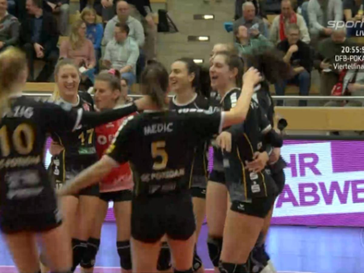 Volleyball Sc Potsdam Feiert Wichtigen Sieg Bei Den Roten Raben