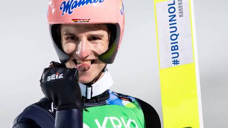 Karl Geiger liegt nach den ersten beiden Durchgängen bei der Skiflug-WM im slowenischen Planica auf Platz eins