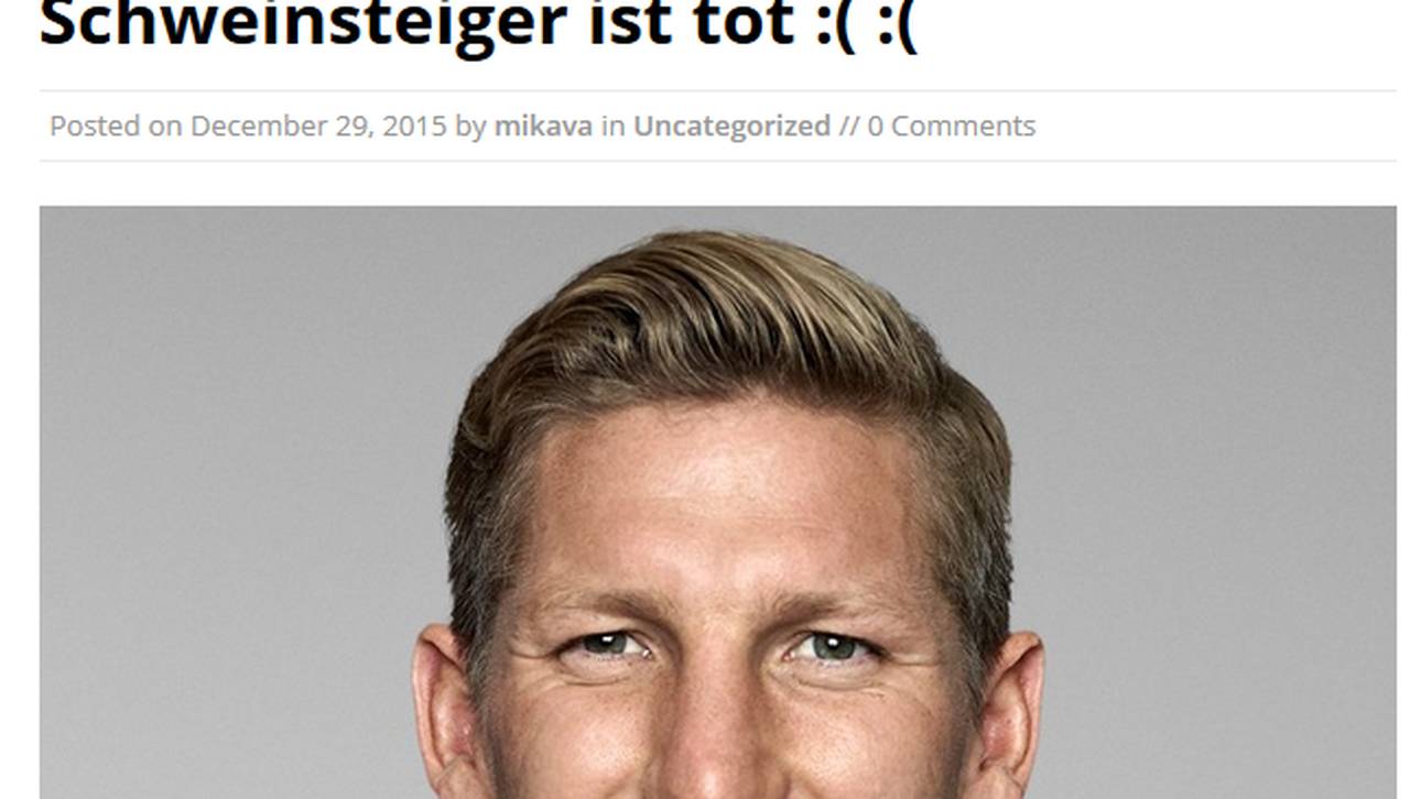 Falschmeldung über Schweinsteiger-Tod