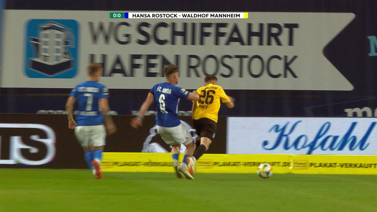 Hansa Rostock - Waldhof Mannheim (0:1): Tore und Highlights | 3.Liga