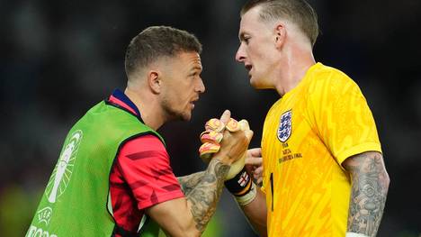 Jordan Pickford und Kieran Trippier (links) bei der EM