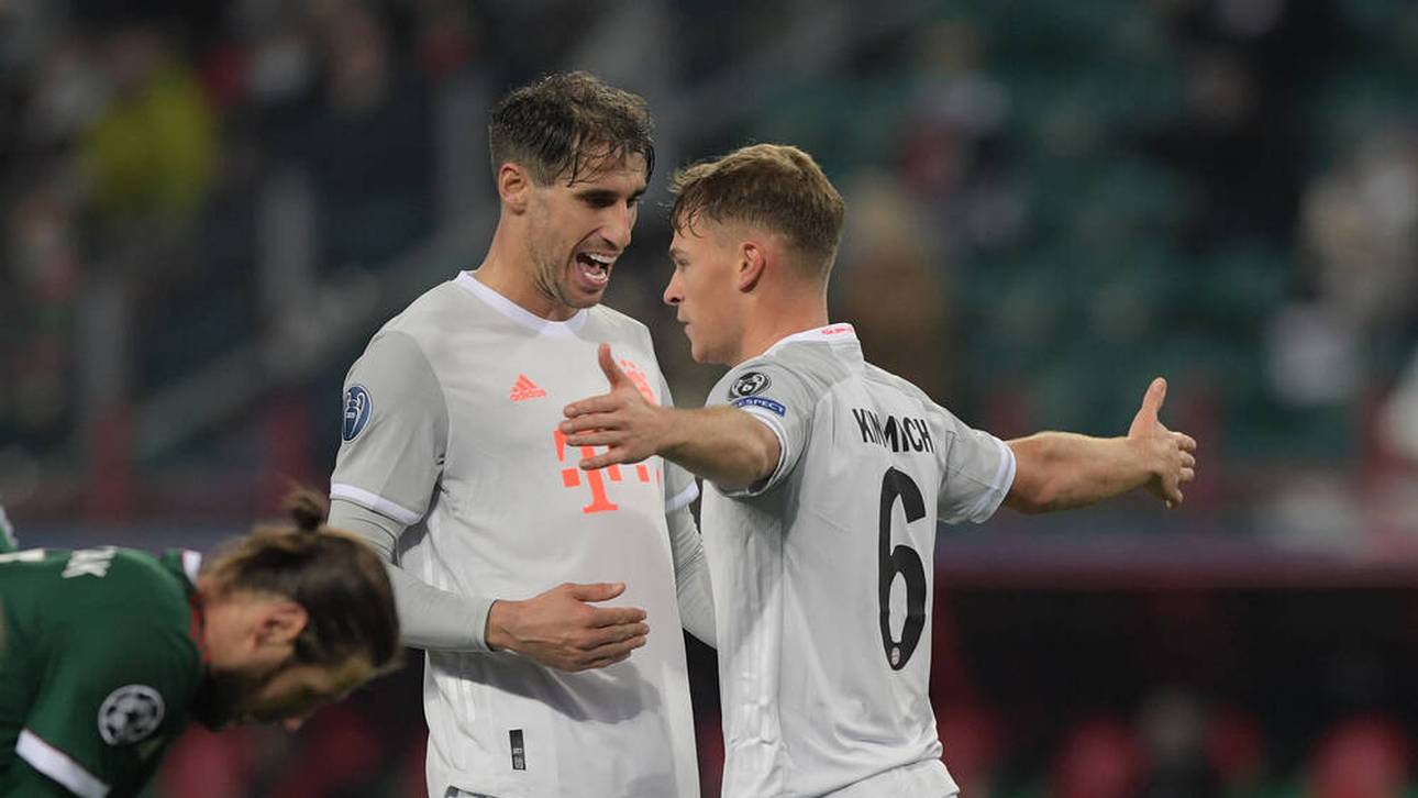 Gegen Lokomotive Moskau traf Joshua Kimmich (r.) in der Champions League