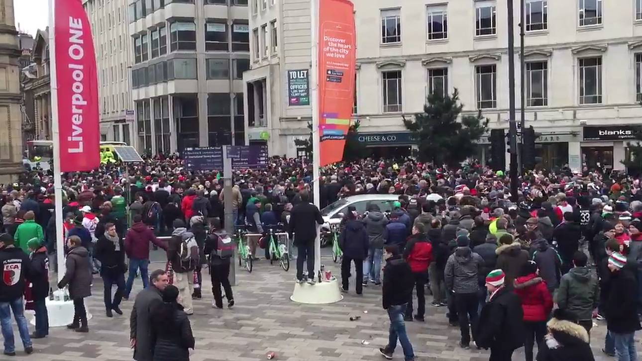 FCA-Fans machen Liverpool unsicher