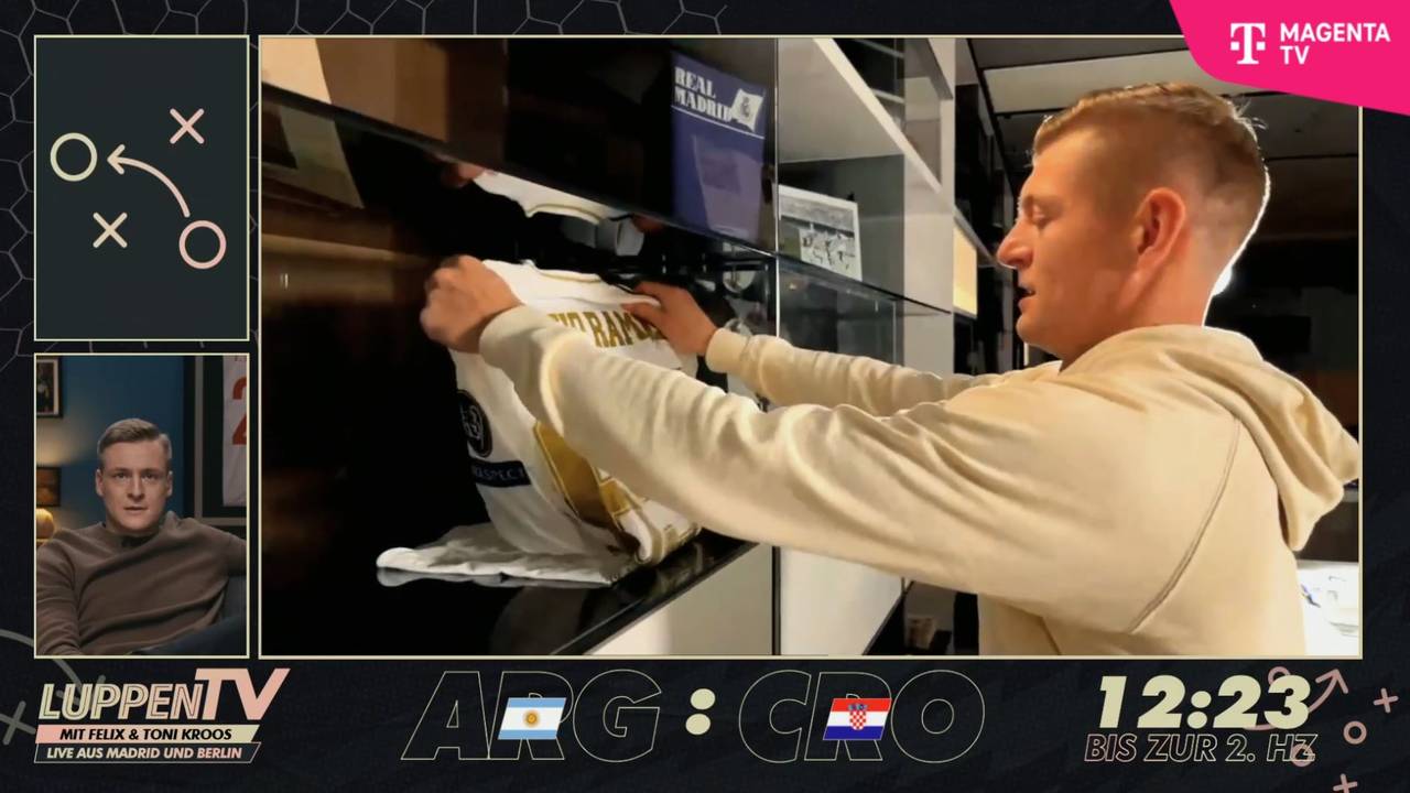 „Einfach mal Luppen“ bei MagentaTV: Toni Kroos zeigt seinen Real-Madrid-Raum