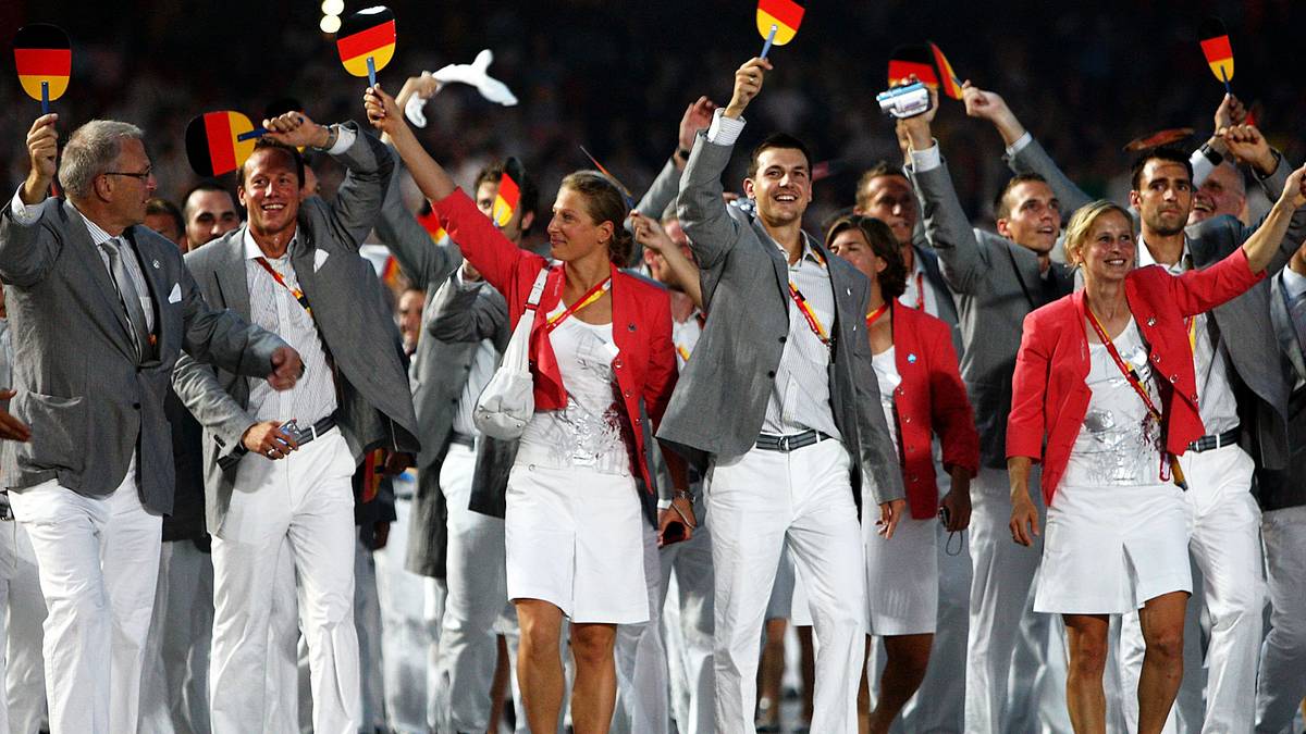 Die Kleidung in Peking 2008 wirkte dagegen ziemlich altbacken