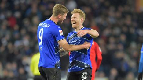 Fabian Klos und Andreas Voglsammer trafen für Bielefeld gegen Bochum