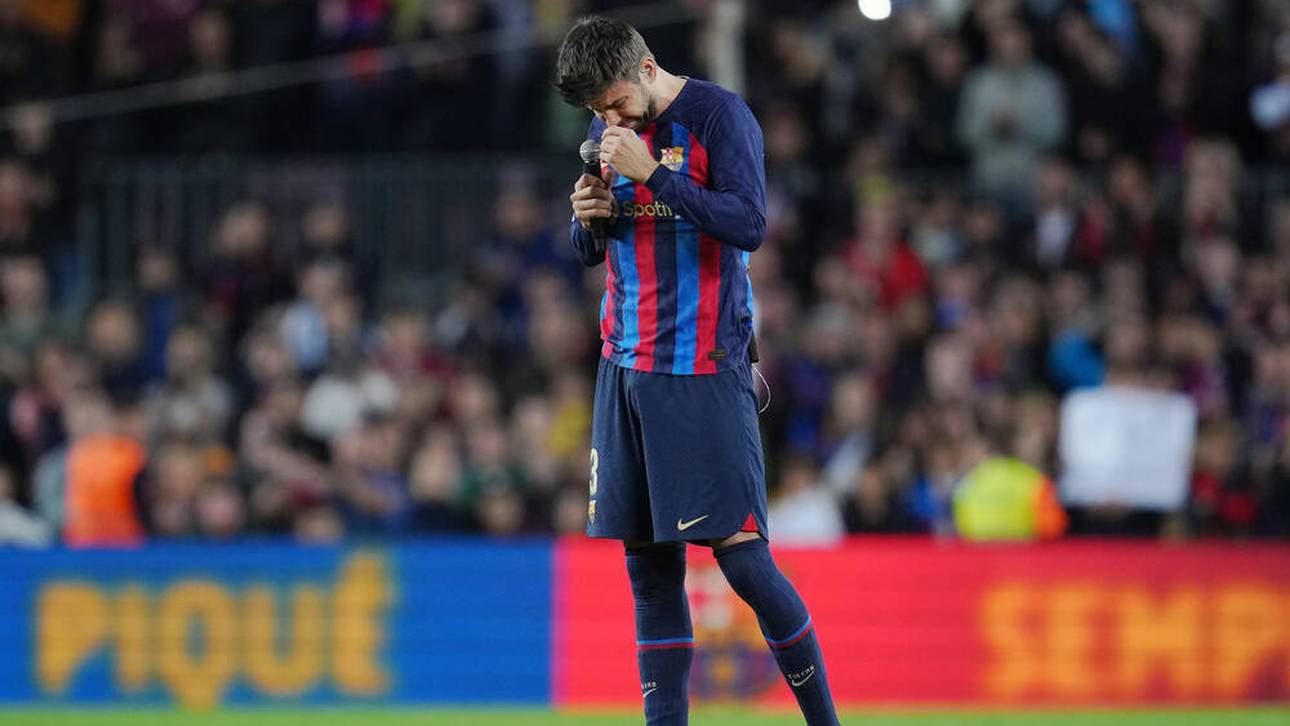 Gerard Piqué fiel sein Karriereende in Barcelona sichtlich schwer