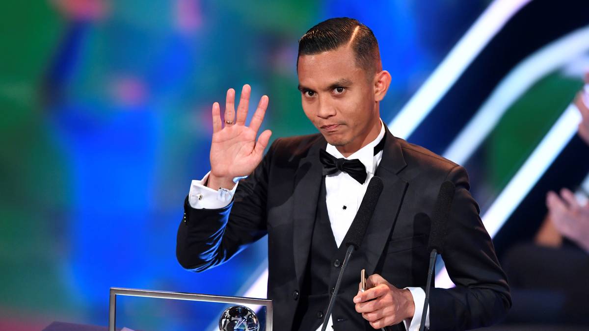 Mohd Faiz Subri zählt zu den unbekannteren Gesichtern in Zürich. Der Mann aus Malaysia gewinnt  den "Puskas-Award" für das schönste Tor des Jahres 2016