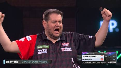 Darts-Legende Raymond van Barneveld scheitert bei der Darts-WM bereits in der ersten Runde. Sein Kontrahent Stefan Bellmont schreibt Schweizer Dartsgeschichte.