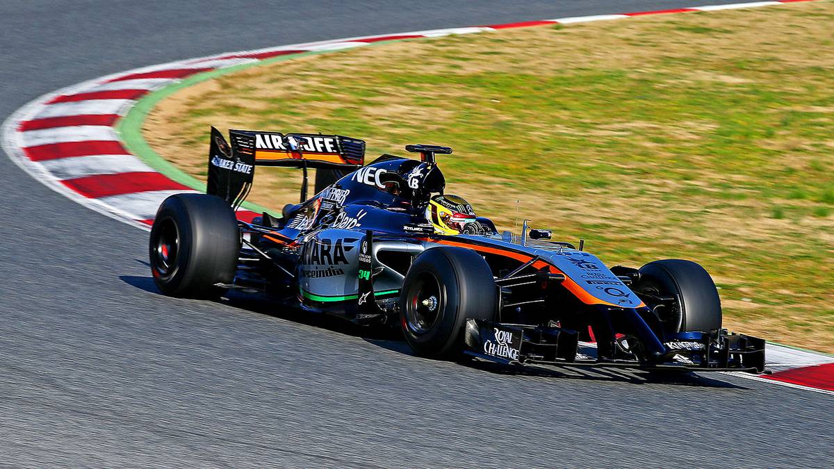 Pascal Wehrlein im Force India bei den Tests in Barcelona