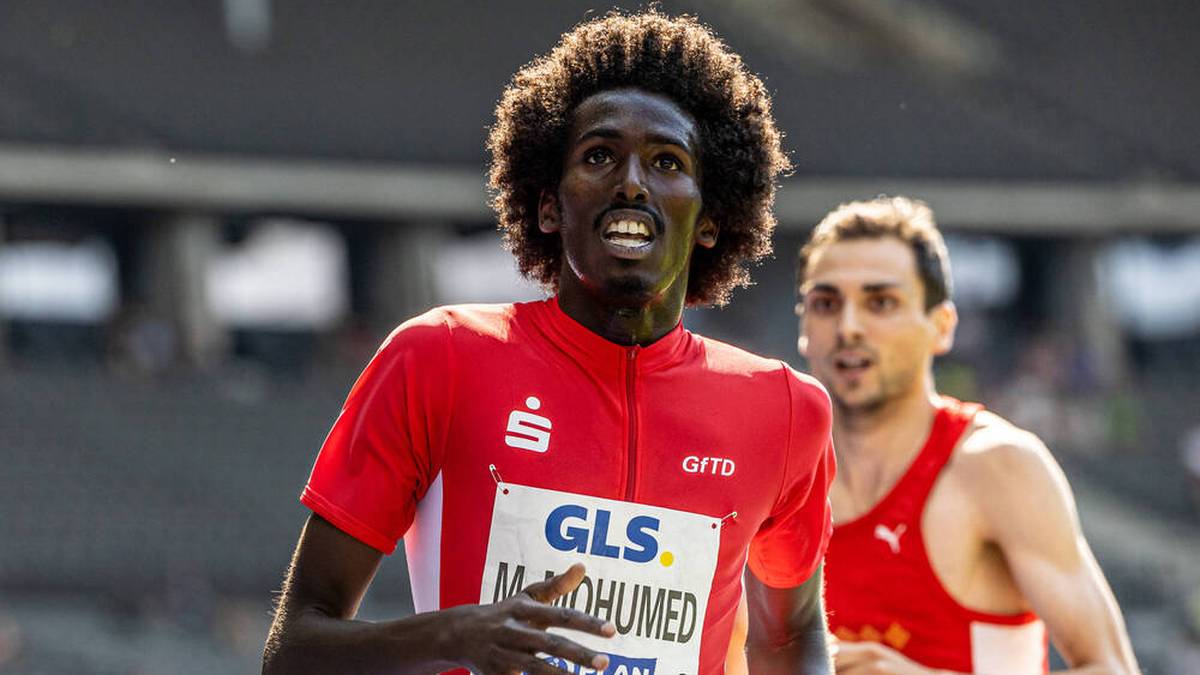 Mohamed Mohumed bei der DM in Berlin, wo er über 5000 Meter Meister wurde
